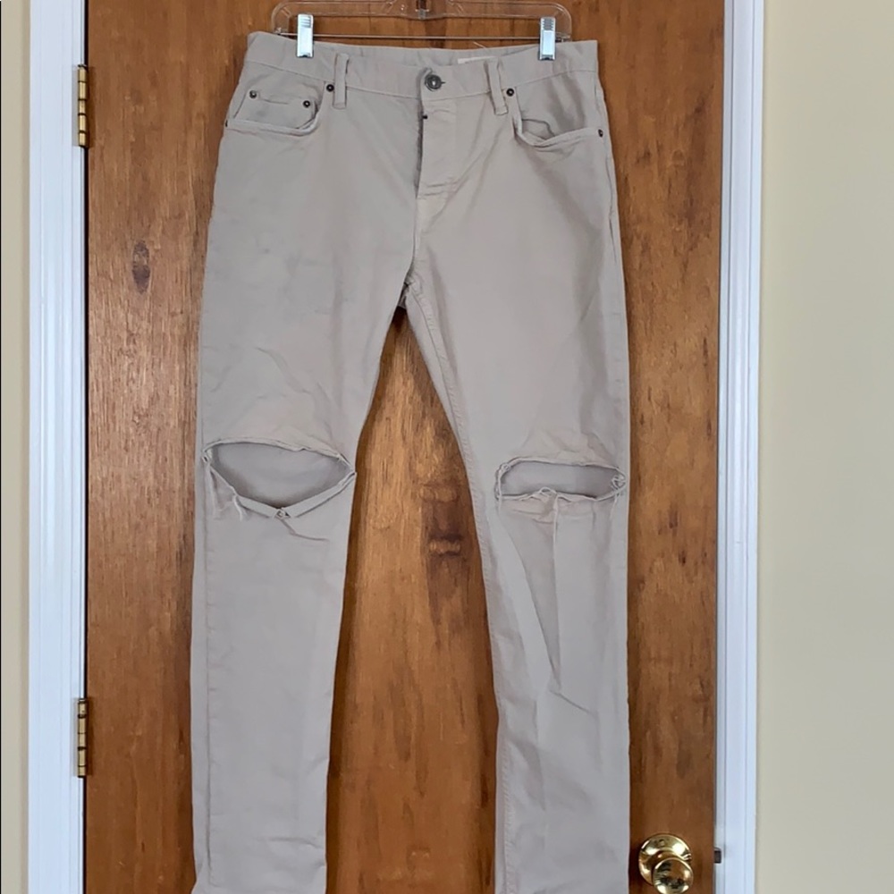 Tan Allsaints Distressed Jeans